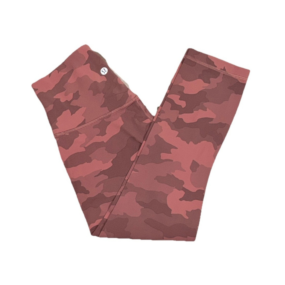 LULULEMON Align HIGH RISE CROP 21” CAMO BRIER ROSE SIZE 6